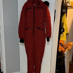 Women's Red Ski Suit